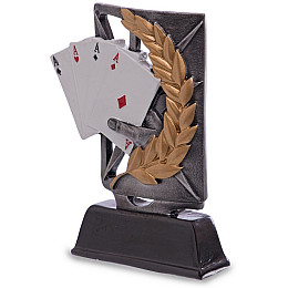 Статуетка нагородна спортивна Карткові ігри C-3156-A8 FDSO Срібний (33508293)