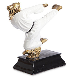 Статуетка нагородна спортивна Карате Каратистка HX1836-B8 FDSO Білий (33508294)