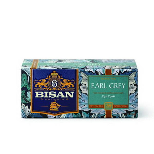 Чай чорний пакетований BISAN Earl Grey 1,5г*25шт