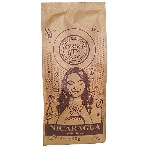 Кава моносорт у зернах Orso Nicaragua 100% Арабіка 500 г