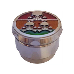 Гріндер для подрібнення тютюну ASHTRAY HL-200 Череп Silver (10878-hbr)