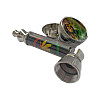 Трубка курительна + гриндер для измельчення тютюну Lighter HL-YD-305 Конопля Silver Black (10915-hbr)