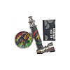 Трубка курительна + гриндер для измельчення тютюну Lighter HL-YD-305 Конопля Silver Black (10915-hbr)