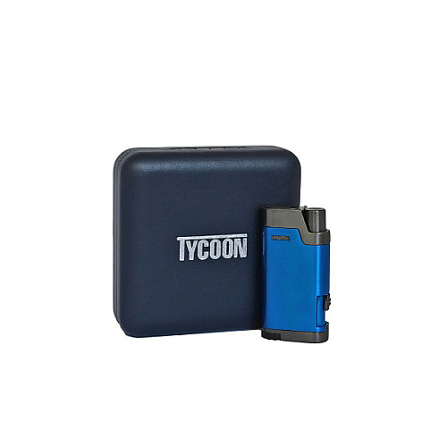 Зажигалка газовая пьезо для сигар Tycoon двойное турбопламя пробойник для сигар Синяя (100122)