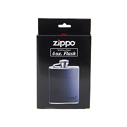 Фляга Zippo стальна чорна шкіра 180мл 6 OZ (2005269)