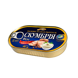 Філе скумбрії в томатному соусі Екватор 190 г (4820062448307)
