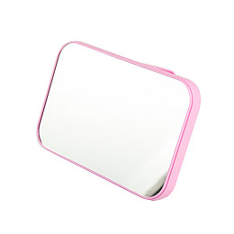 Зеркало пластик розовый 21,5х14,5х2 SumWin