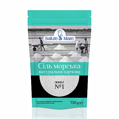 Сіль морська харчова Salute di Mare середня 750 г