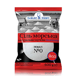 Соль морская пищевая Salute di Mare мелкая йодированная 600 г