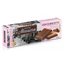 Печенье с молочным шоколадом Maestro Massimo Ciocco Biscotto Milk 120 г