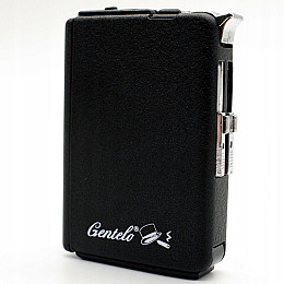 Портсигар Gentelo металевий з вбудованим газовим турбозапалювачем на 10 сигарет Чорна матова (60408)