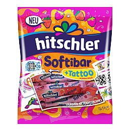 Конфеты жевательные Hitschies Softi с тату 75 г