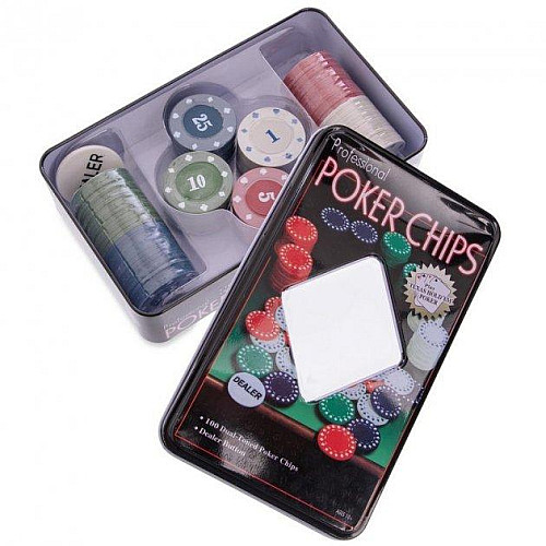 Набор покерных фишек в коробке №100t 100 фишек Poker Range Black (10570-hbr)