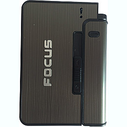 Портсигар на 10 сигарет без зажигалки FOCUS №XT-4938 Black (11662-hbr)