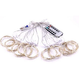 Светодиодная водонепроницаемая гирлянда-занавес Штора Sunnest 3*3м 300LED USB c Пультом (SUN-300L)