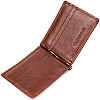 Зажим для денег из натуральной гладкой кожи ST Leather 19427 Коричневый