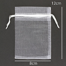 Мешочек подарочный Органза 12х8 см Gala day Белый (21781)