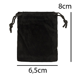 Мешочек подарочный Бархат 8х6.5 см Gala day Черный (13184)