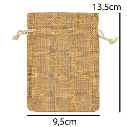 Мешочек подарочный на затяжке 13.5х9.5 см Gala day Коричневый светлый (19500)