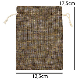 Мешочек подарочный на затяжке 17.5х12.5 см Gala day Коричневый тёмный (26096)