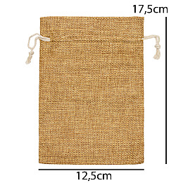 Мешочек подарочный на затяжке 17.5х12.5 см Gala day Коричневый светлый (26097)