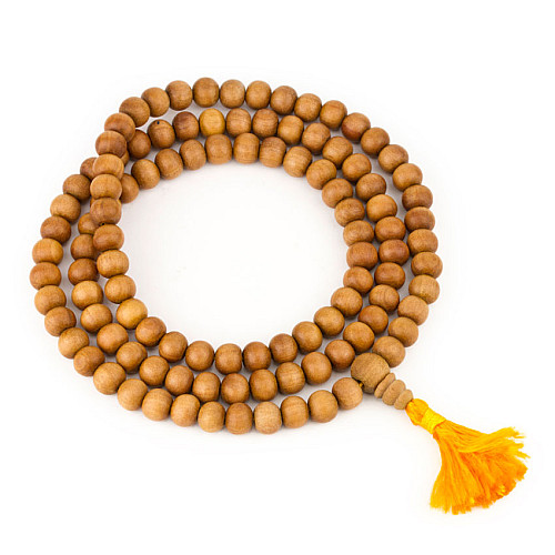 Чотки Сандал Білий Santalum Sandalwood Vajra 8.3 мм Південна Індія (25929)