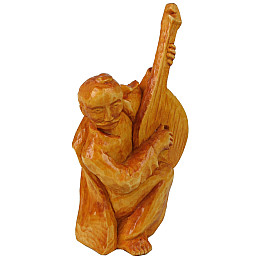 Ексклюзивна статуетка ручної роботи з дерева Cossack Козак Бандурист Бежевий (NA2001-1)
