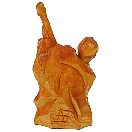 Ексклюзивна статуетка ручної роботи з дерева Cossack Козак Бандурист Бежевий (NA2001-1)