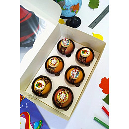 Шоколадные бомбочки Mr.Plum 1 Сентября из какао и маршмелоя 6 шт 5,5 см 280 г
