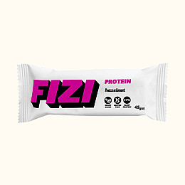 Протеїновий батончик без глютену FIZI Hazelnut 27% 45 г х 10 шт Рослинний протеїн (4820262540078)