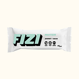 Протеїновий батончик без глютену FIZI Peanut cacao 29% 45 г х 10 шт Рослинний протеїн (4820262540054)