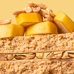 Кето батончик протеїновий FIZI Banana peanut 45 г х 10 шт Веган (4820262540375)