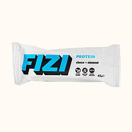 Протеїновий батончик без глютену FIZI Choco + almond 25% 45 г х 10 шт Рослинний протеїн (4820262540429)