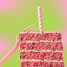 Шоколадний батончик без глютену FIZI Birthday Cake 45 г х 10 шт Веган (4820262540313)