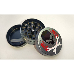 Гріндер для розмелу тютюну ASHTRAY Амстердам HL-243 Череп з кістками Silver (14962-hbr)