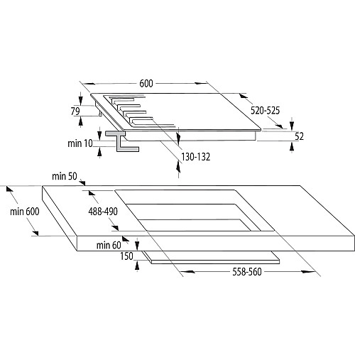 Варочная поверхность Gorenje GCE691BSC Черный