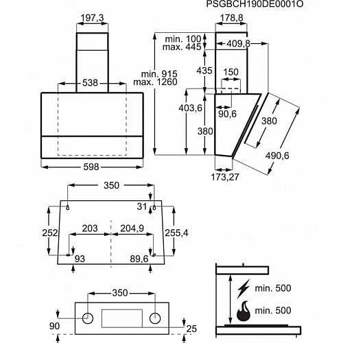 Витяжка кухонна ELECTROLUX LFV616W