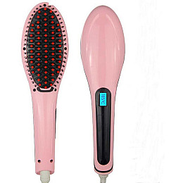 Расческа-выпрямитель Fast Hair Brush Straightener Dt-9903 Розовая