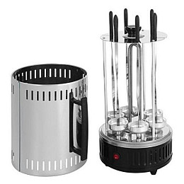 Электрошашлычница Domotec BBQ 1000W Серебристо-черный