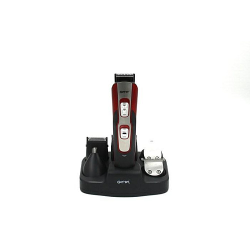 Машинка для стрижки Gemei GM 592 10 в 1 Черный с красным (200145)