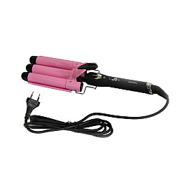 Тройная плойка Gemei GM 1956 65W Черный с розовым (200308)
