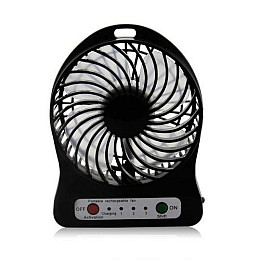 Вентилятор настольный Mini Fan XSFS-01 с аккумулятором 18650 Black (007196)