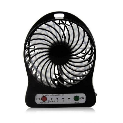 Вентилятор настольный Mini Fan XSFS-01 с аккумулятором 18650 Black (007196)