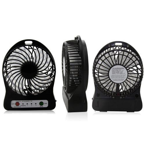 Вентилятор настольный Mini Fan XSFS-01 с аккумулятором 18650 Black (007196)