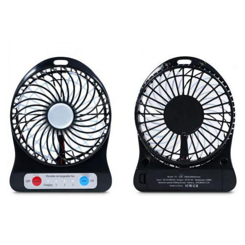 Вентилятор настольный Mini Fan XSFS-01 с аккумулятором 18650 Black (007196)