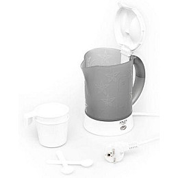 Электрочайник Adler AD 1268 с чашками и ложками Серый с белым (006325)