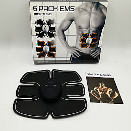 Миостимулятор SUNROZ Beauty Body 6 Pack EMS для мышц живота EMS Trainer Черный (SUN0445)