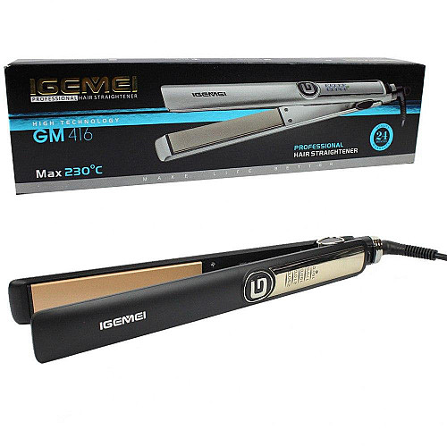 Плойка для выпрямления волос Gemei GM 416 Черная (101010)