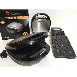 Сендвичница 4 в 1 Domotec MS-7704 Черная (101126)