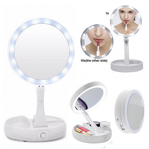 Зеркало MY FOLD JIN GE JG-998 с LED подсветкой для макияжа (300623)